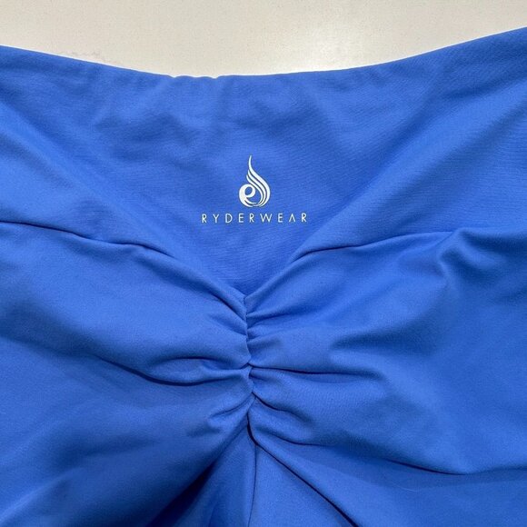 Ryderwear Shorts  Womens Size L Stonewash Blue Scrunchbum Bike Stretch Pants - Picture 8 of 8